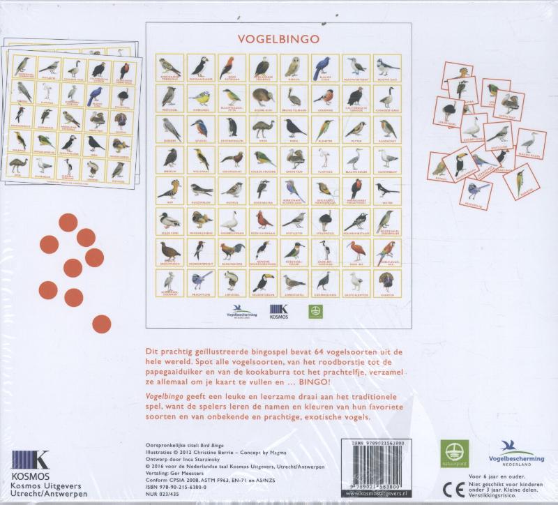 Achterkant van Vogelbingo