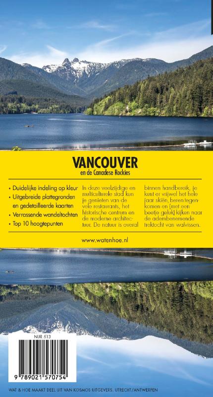 Achterkant van Vancouver en de Canadese rockies