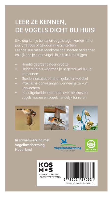 Achterkant van Vogels in en rond de tuin