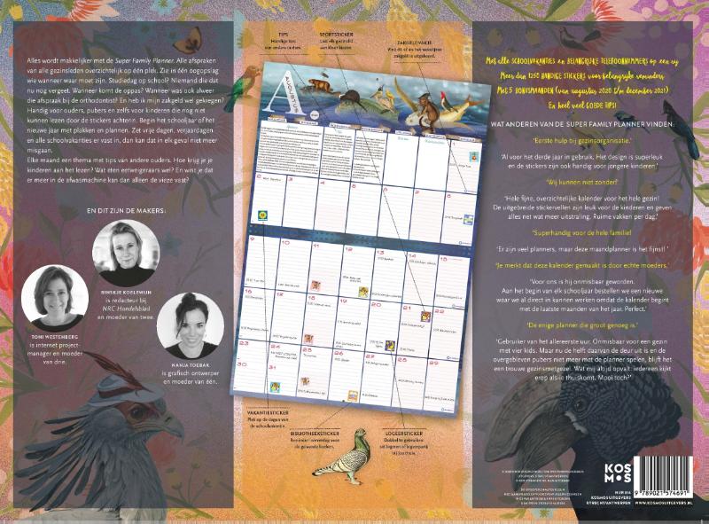 Achterkant van De Enige Echte Super Family Planner 2021