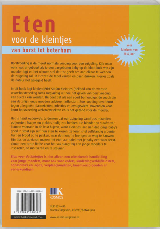 Achterkant van Eten voor de kleintjes