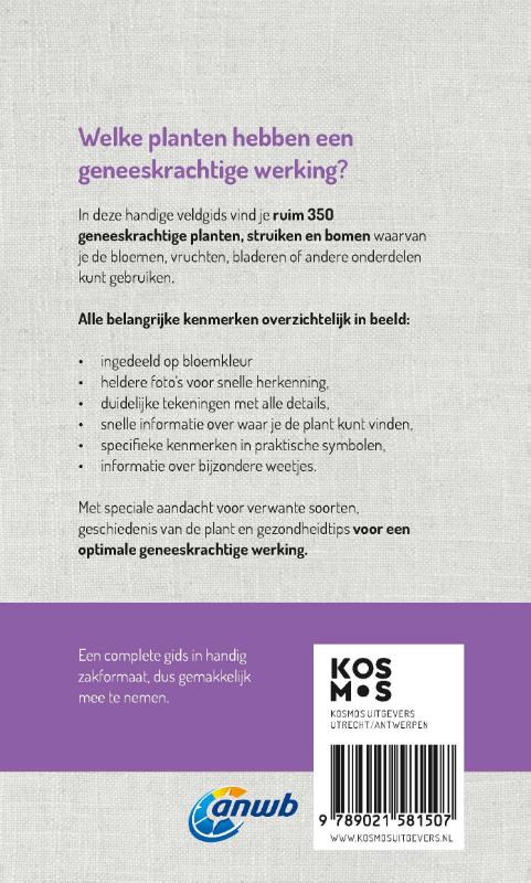 Achterkant van Welke geneeskrachtige plant is dat? ANWB geneeskrachtige plantengids