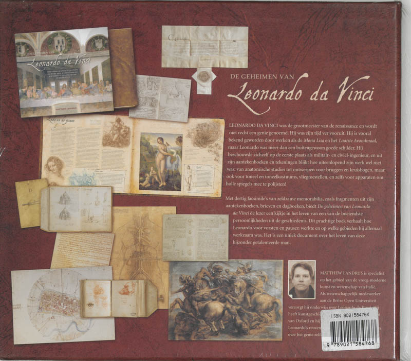 Achterkant van De geheimen van Leonardo da Vinci