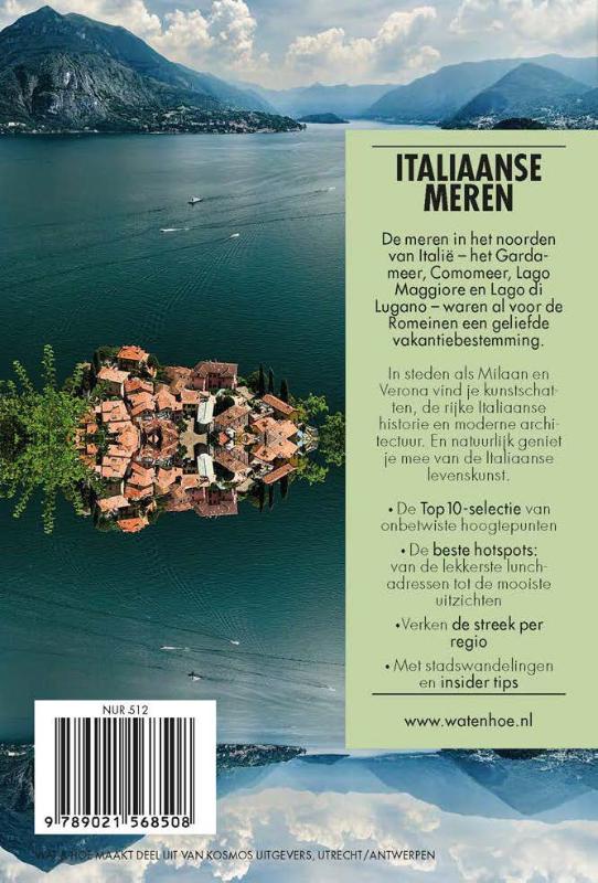 Achterkant van Italiaanse meren
