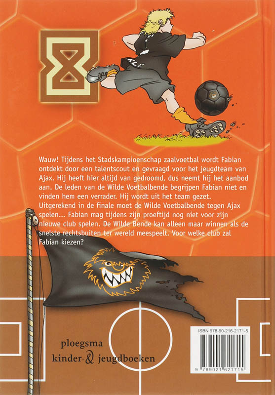 Achterkant van Fabian de snelste rechtsbuiten ter wereld