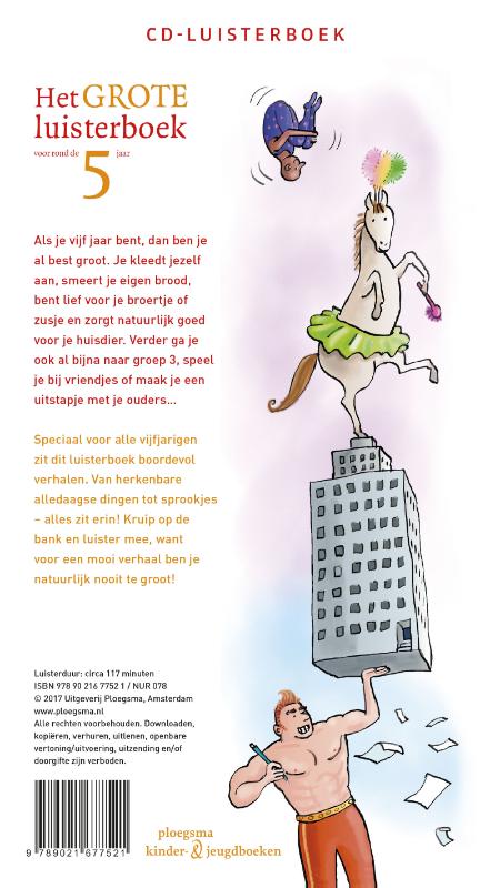 Achterkant van Het grote luisterboek voor rond de 5 jaar