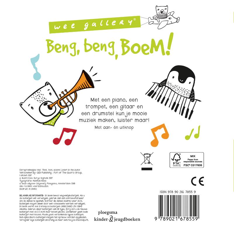 Achterkant van Beng, beng, boem! We maken muziek