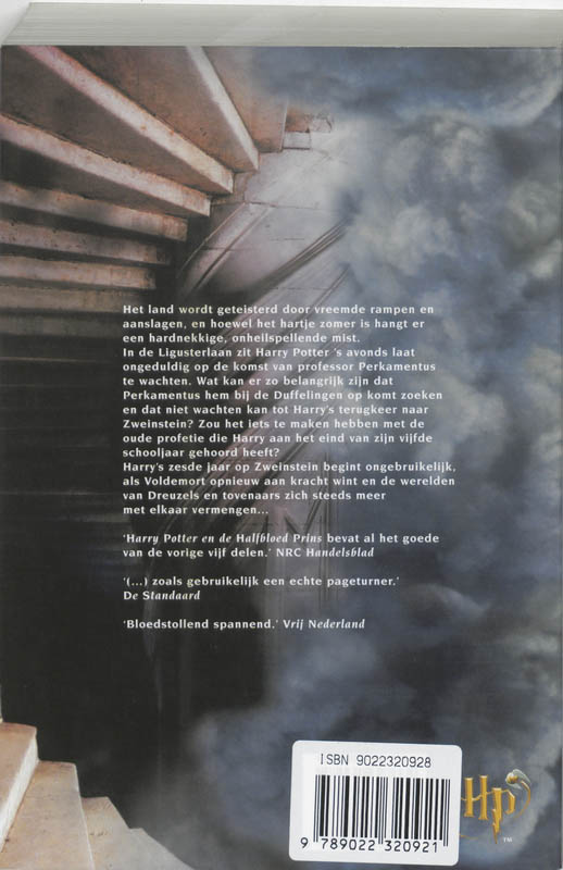 Achterkant van Harry Potter en de halfbloed prins