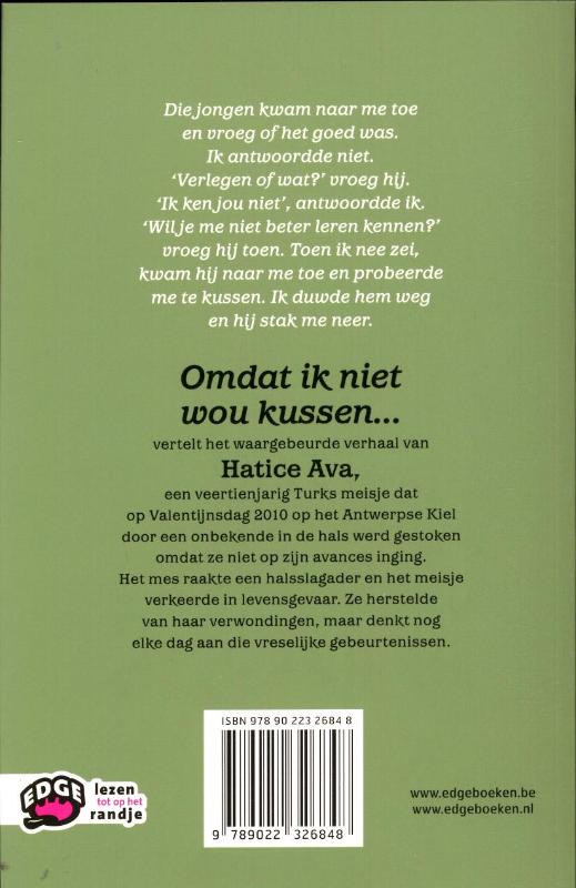 Achterkant van Omdat ik niet wou kussen