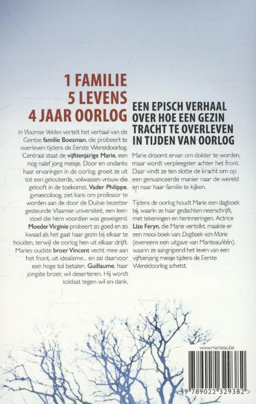 Achterkant van In Vlaamse velden