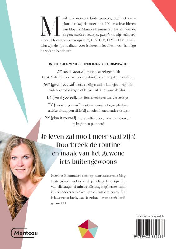 Achterkant van Maak elk moment buitengewoon