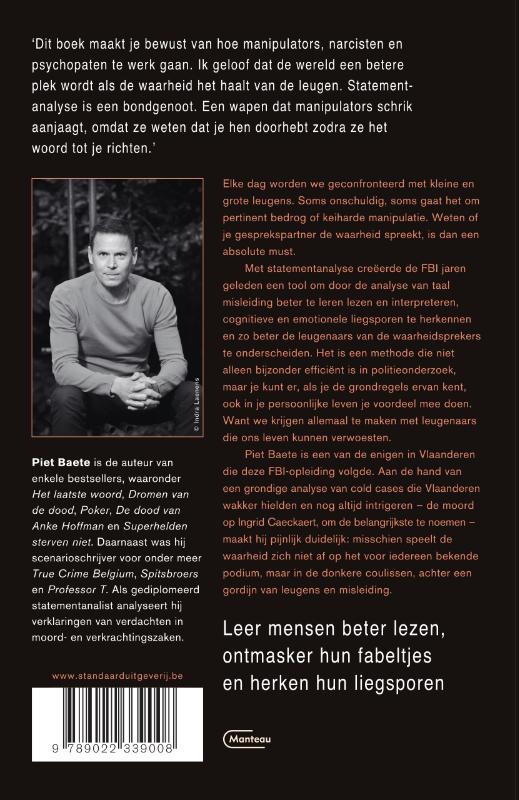 Achterkant van Ontmasker de leugenaar