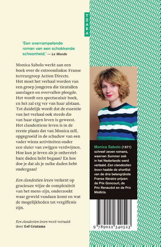 Achterkant van Een clandestien leven