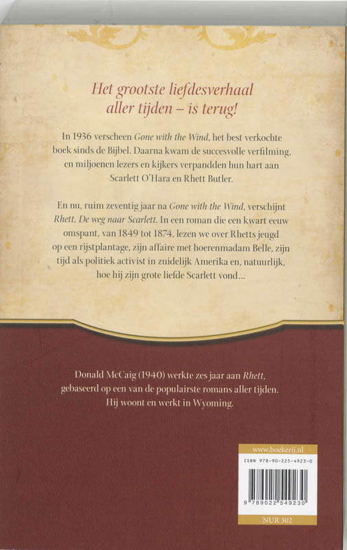 Achterkant van Rhett