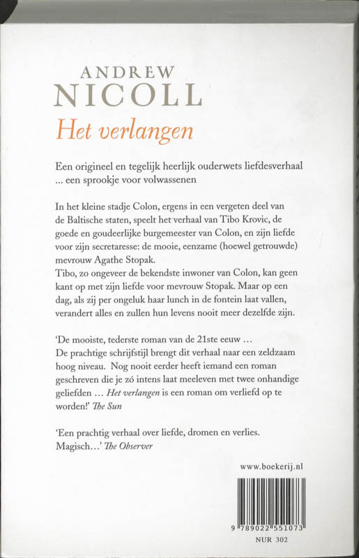 Achterkant van Het verlangen