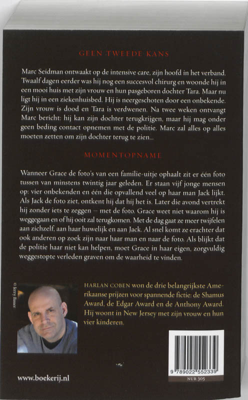 Achterkant van Geen tweede kans/momentopname