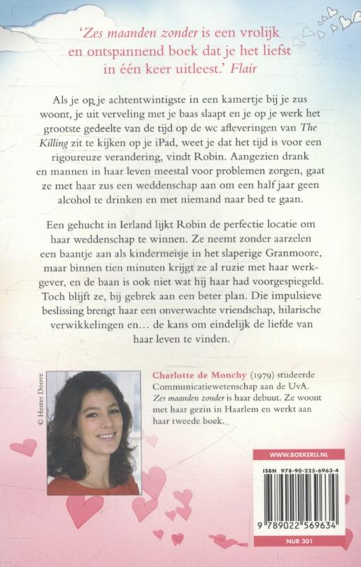 Achterkant van Zes maanden zonder