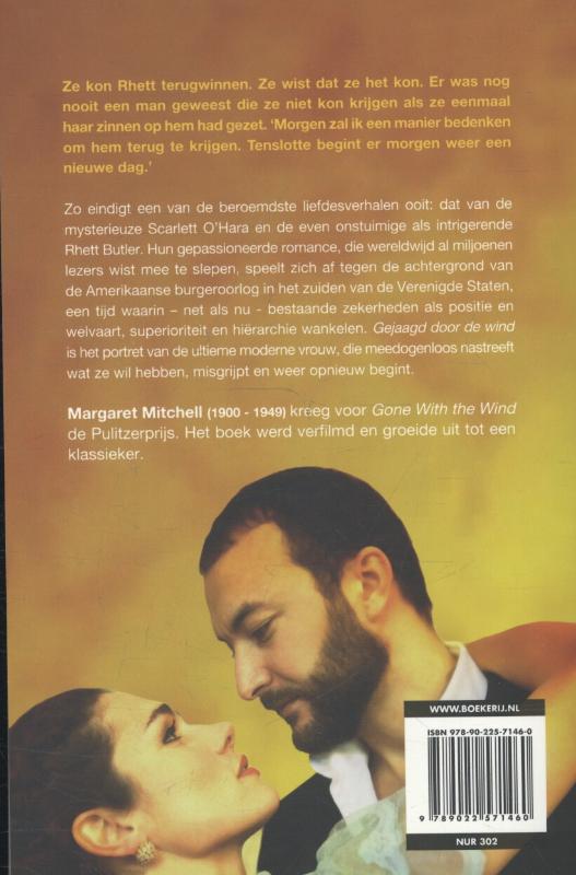 Achterkant van Gejaagd door de wind