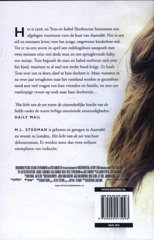 Achterkant van The light Between Oceans