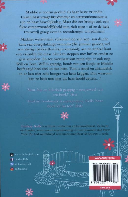 Achterkant van Altijd het bruidsmeisje