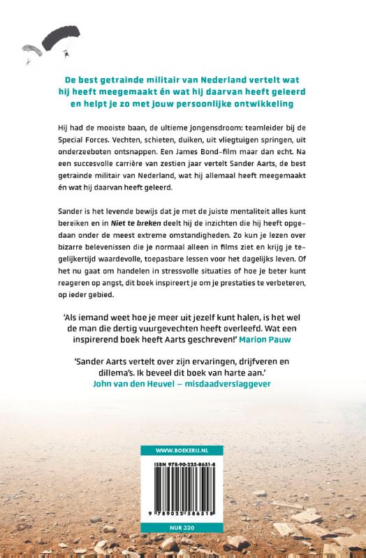 Achterkant van Niet te breken