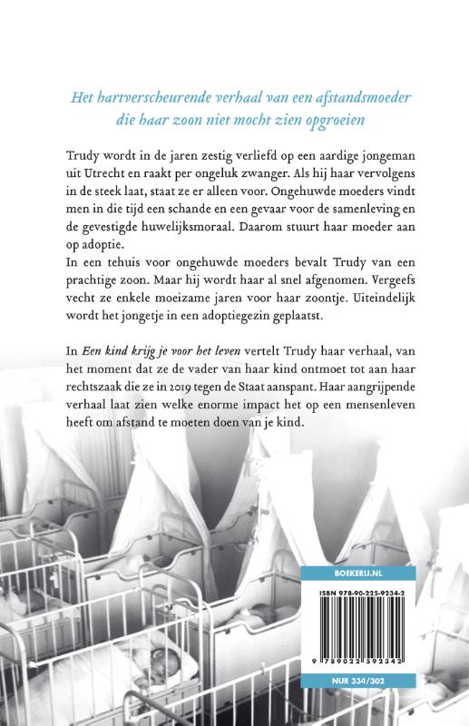 Achterkant van Een kind krijg je voor het leven
