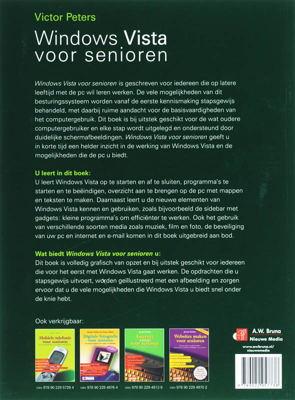 Achterkant van Windows Vista voor senioren