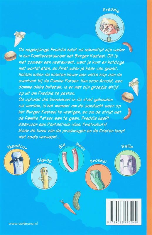 Achterkant van Freddie en de frietvrienden