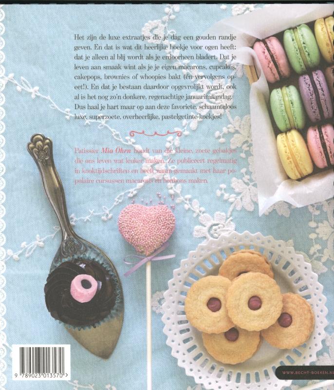 Achterkant van Macarons cupcakes cakepops