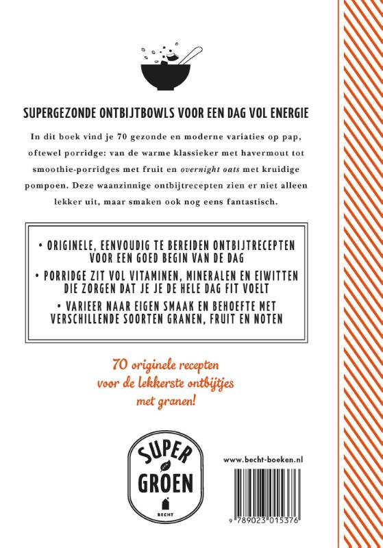 Achterkant van Pap porridge