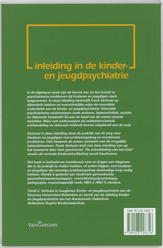 Achterkant van Inleiding in de kinder- en jeugdpsychiatrie