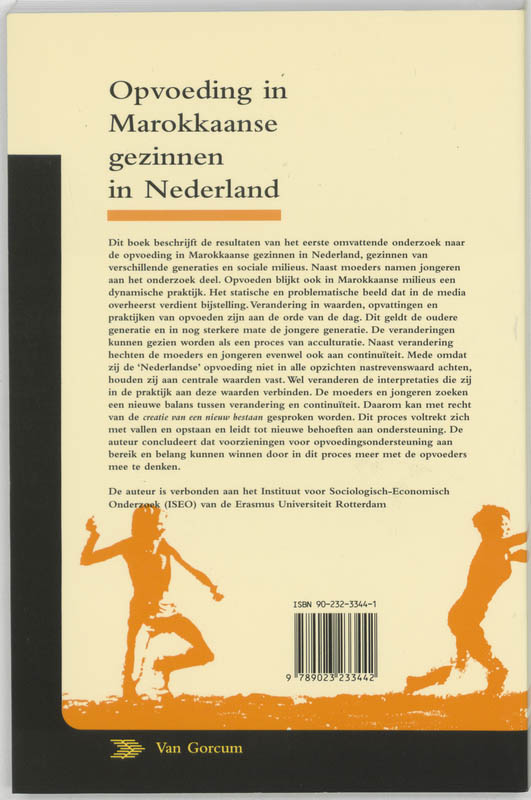 Achterkant van Opvoeding in Marokkaanse gezinnen in Nederland