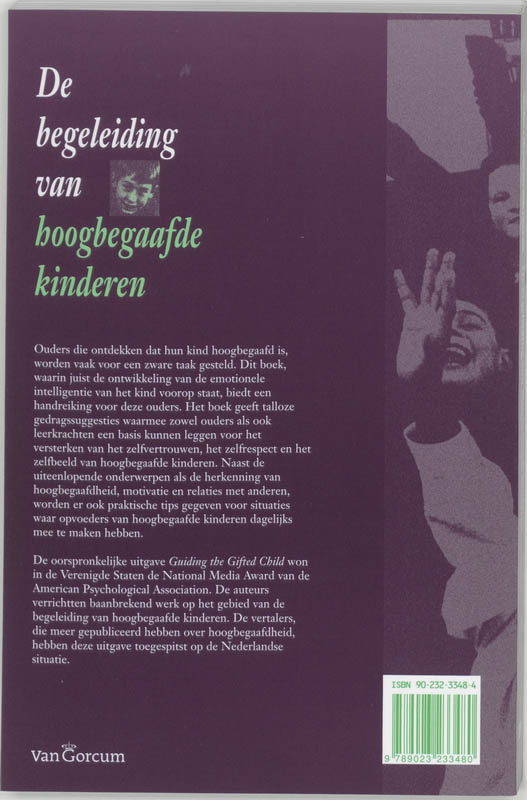 Achterkant van De begeleiding van hoogbegaafde kinderen