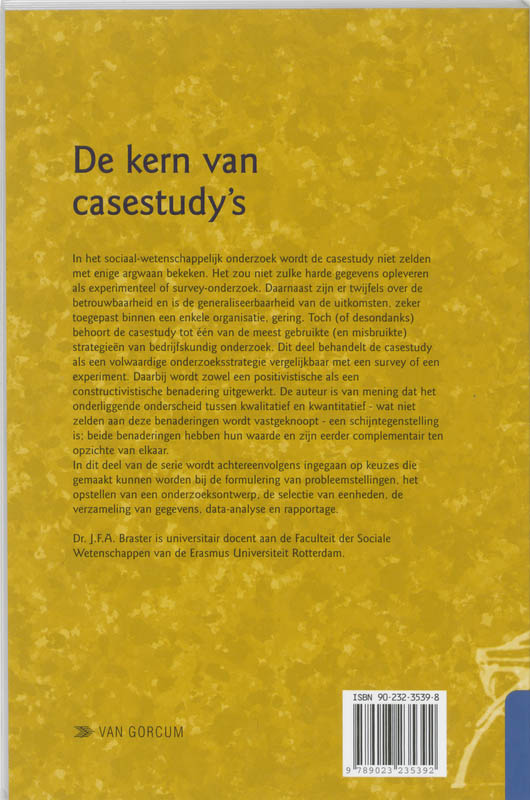 Achterkant van De kern van case-study