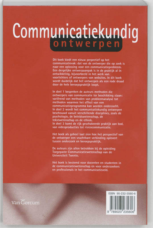 Achterkant van Communicatiekundig ontwerpen