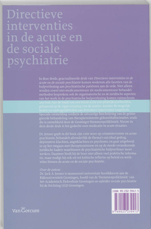 Achterkant van Directieve interventies in de acute en de sociale psychiatrie