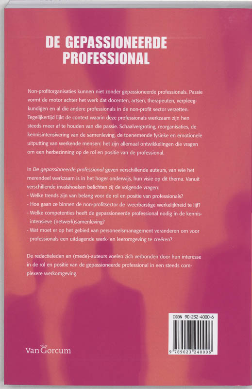 Achterkant van De gepassioneerde professional