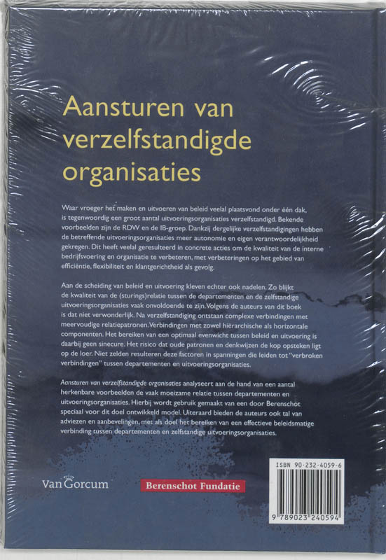 Achterkant van Aansturen van verzelfstandigde organisaties