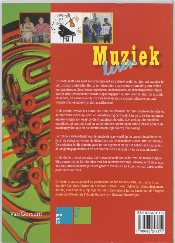 Achterkant van Muziek leren