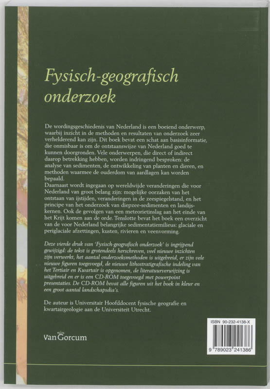 Achterkant van Fysisch-geografisch onderzoek