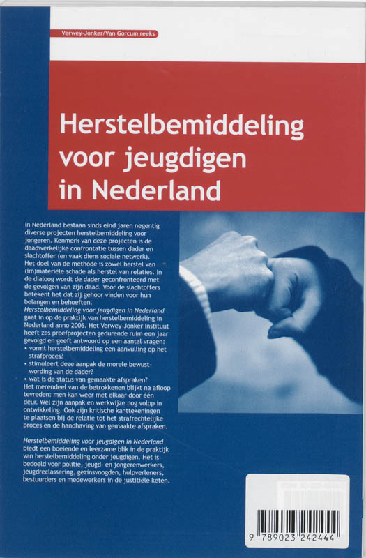 Achterkant van Herstelbemiddeling voor jeugdigen in Nederland