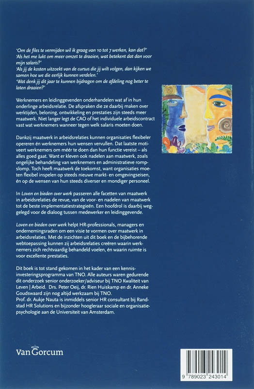 Achterkant van Loven en bieden over werk