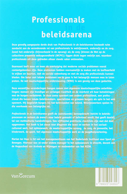 Achterkant van Professionals in de beleidsarena