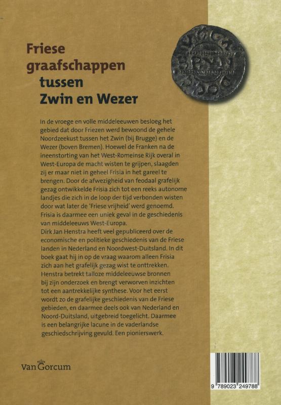 Achterkant van Friese graafschappen tussen Zwin en Wezer