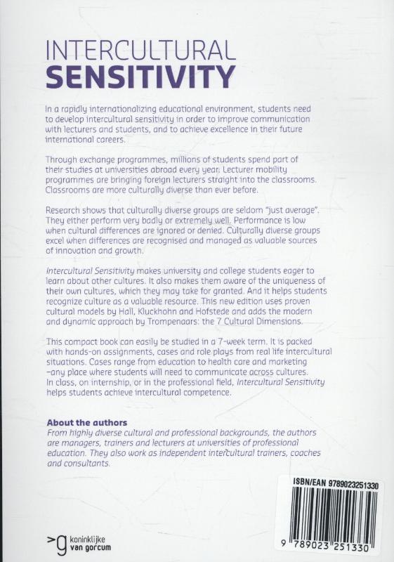 Achterkant van Intercultural sensitivity