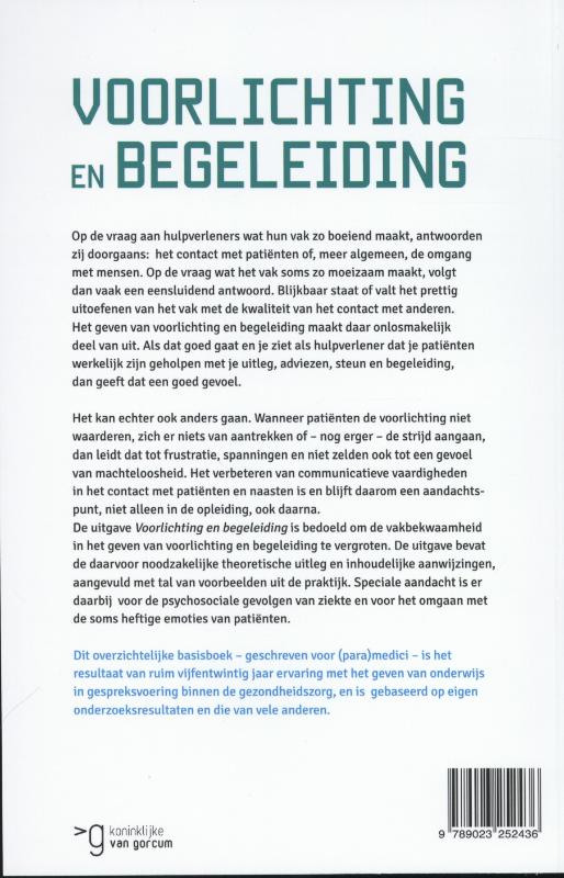 Achterkant van Voorlichting en begeleiding