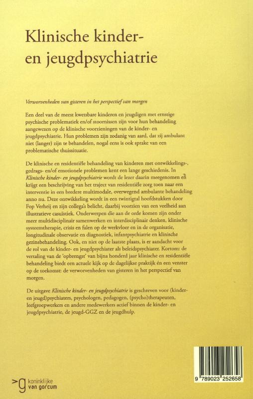 Achterkant van Klinische kinder- en jeugdpsychiatrie