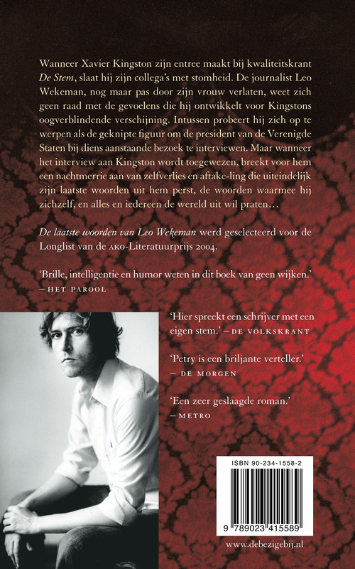 Achterkant van De laatste woorden van Leo Wekeman