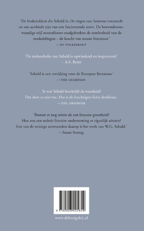 Achterkant van De ringen van Saturnus