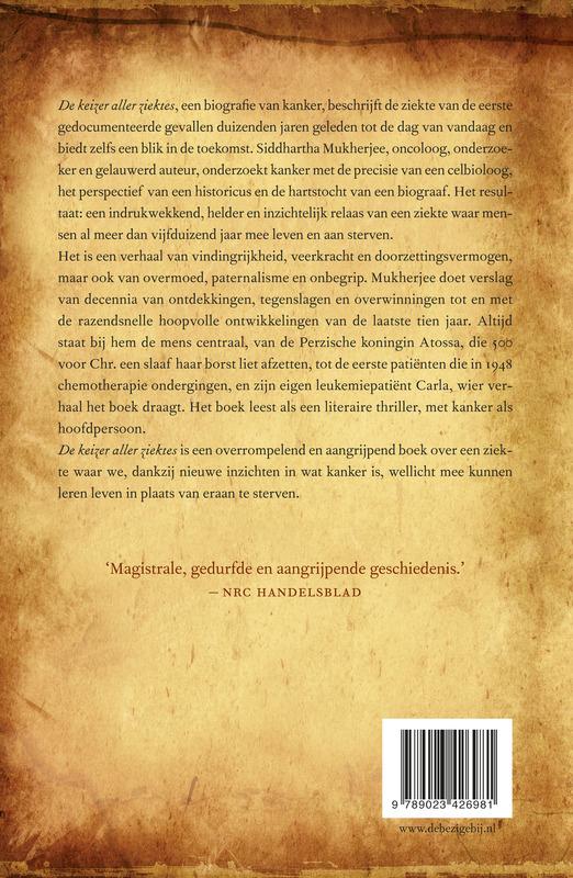 Achterkant van De keizer aller ziektes